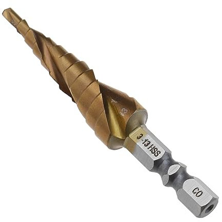 eMagTech Foret Étagé à Rainure en Spirale 3-13mm Taille Métrique M35 Cobalt Acier Haute Vitesse 6.35mm Tige Hexagonale HSS Outil de Coupe pour Bricolage Plastique Bois Métal