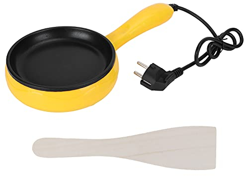 Gavigain Poêle à Frire 350W Mini Poêle à Frire Antiadhésive Steak Crêpe Poêle à Oeufs avec Spatule en Bois Poêle Ustensiles De Cuisine Poêle à Steak électrique