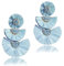 TOFBS Women's Raffia Tassel Earrings Bohemia Statement Earring Bead Boho Drop Earrings for Women Jewelry Gifts Costume Accessory (Blue)