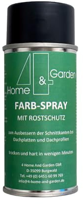 4 Home & Garden Reparaturspray Anthrazit RAL7016 Acryl Hochglanz 150ml Aerosol für Dachbleche, Dachprofile, Stabmattenzäune und Tore