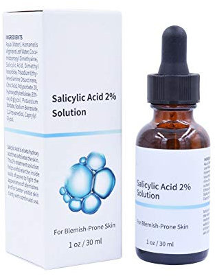Sérum Acide Salicylique, Salicylic Acid 2% Concentré, Anti Âge Serum Visage, Hydratant Exfoliant Visage contre Point Noir, Imperfections et Pores Dilatés 30ml