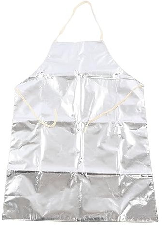 Phefop Tablier Résistant aux Hautes Températures, Tablier de Travail en Papier D'aluminium, Vêtements de Protection Ignifuges pour la Cuisine, L'artisanat, le Soudage au Barbecue