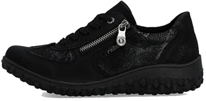 Rieker 59501 Chaussures à Lacets pour Femme Noir 39 EU, Noir, 39 EU