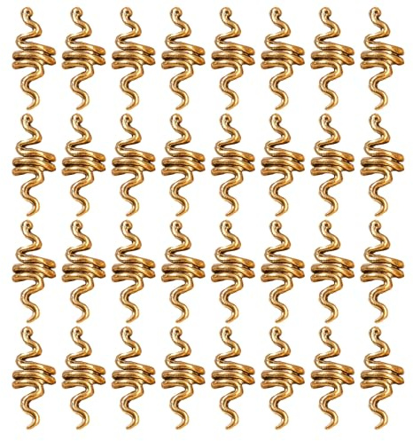 40 Pièces Bijoux Capillaires Spirale Serpent en Alliage de Zinc Doré | Tresses et Coiffures, Lot 40 Pcs, Usage Fête et Événement, Léger et Souple