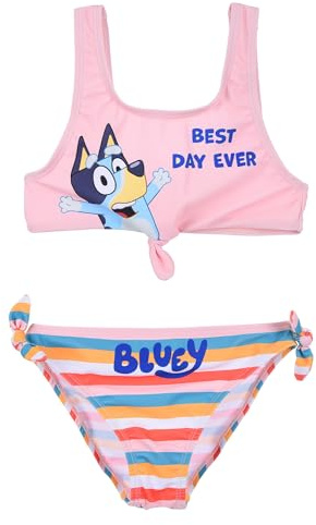 BlueY - Bambina Costume da Bagno Intero 1 Pezzo o Bikini 2 Pezzi Monokini - Bambino Slip Pantaloncino Parigamba Boxer Mare Piscina - Licenza Ufficiale [18029 Bikini Rosa - 5 Anni]