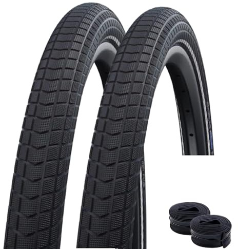 Schwalbe Big Ben Plus Performance Double Defense GreenGuard Addix E-50 Lot de 2 pneus de vélo Noir + Reflex 55-584 (27,5 x 2,15) avec démonte-pneu maxxi4you