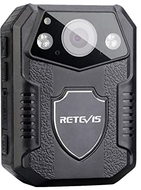 Retevis RT77 Body Cam Mini HD 1080P 21MP Körperkamera Videokamera 150°Blickfeld Sicherheit IR Nachtsicht 2650mAh IP54 Polizeikamera(16GB)