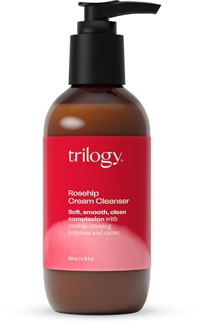 Trilogy Cream Cleanser - Crema detergente delicata per pelli secche e sensibili, pulizia naturale del viso, idratante e rinfrescante, 100% ingredienti naturali, vegani