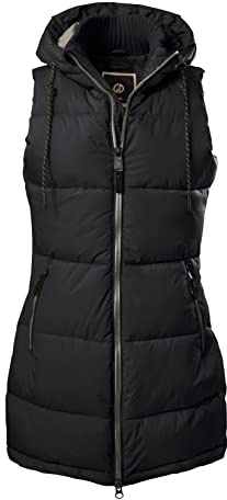 G.I.G.A. DX Gw 30 Wmn Qltd VST Chaleco Acolchado Funcional con Capucha, Negro, 38 para Mujer