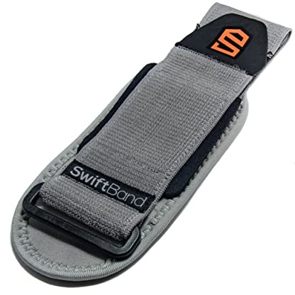 SwiftBand Smartwatch Protector - Universal Smartwatch Protective Strap and Screen Protector, Sports Watch Cover, Compatible with Apple Watch, Fitbit, Garmin, Fossil, Samsung and more (M/L, Grey)