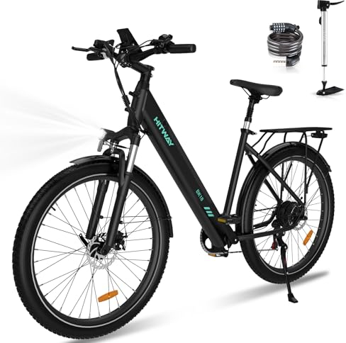 HITWAY E Bike Elektrofahrrad, 27.5″ E-Fahrrad E-Bike Pedelec Mountainbike 250W/36V/12Ah Akku, 7 Gang MTB Ebike für Erwachsene,City EBike Herren Damen