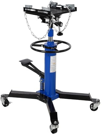 1322lbs Transmission Jack Lift with Anti-Slip Rubber Pad, Adjustable Telescoping Hydraulic Transmission Jack, High Lift Single Telescopic Jacks Hoist w/Pedal, 33.8 to 72.8 Lifting Range