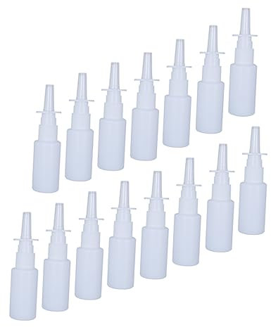 Flacon de Pulvérisation Rechargeable 20ml en Plastique Blanc, Lot de 15