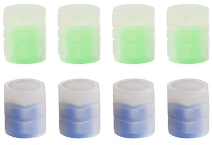 8 Piezas De Válvulas De Neumáticos Que Brillan En La Oscuridad, Tapas De Núcleo De Válvula, Tapas De Válvula De Neumático De Automóvil, Tapas Antipolvo De Vástago De Válvula