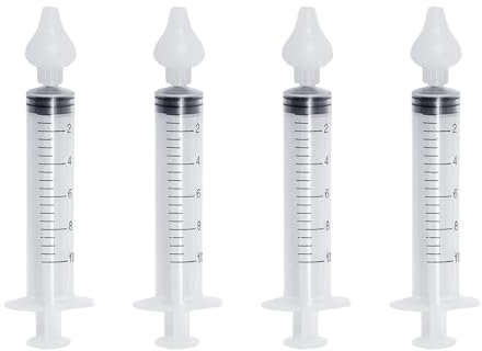 4 Stück Nasensauger Baby Staubsauger,Nasendusche Kinder,Nasensauger Baby,Baby-Nasenspüler mit Silikon,Nasenwaschreiniger,Tragbarer Kinder-Kleinkind-Nasenreiniger,für Neugeborene Neugeborene