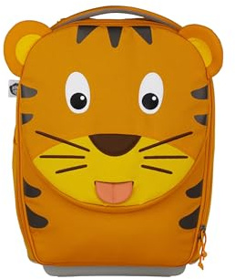 Affenzahn Kinderkoffer fürs Handgepäck, Kindertrolley zum Reisen, Kinderkoffer mit Rollen, 18 L Tiger - Gelb