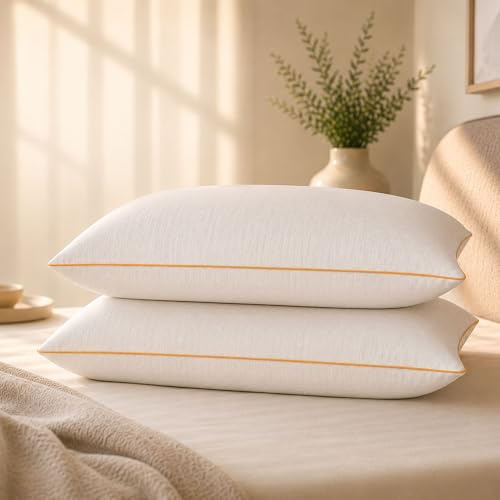 Brightr®️ ‘Stella’ 2 Pack Memory Foam Pillow for Neck and Shoulder Pain | Height Adjustable Pillow for Side Sleepers | Osteopath Recommended | Medium Soft