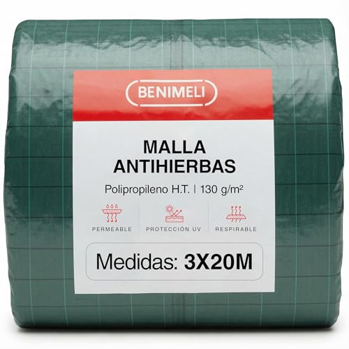 Benimeli Malla Antihierbas Huerto | Tela Antihierbas (Corte, 3x20M)