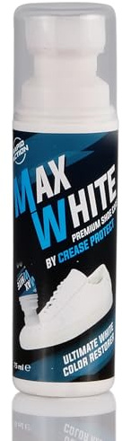Crease Protect Max White Shoe Whitener | Instant Colour Restorer for Leather, Canvas and Trainers | Restores Original Color | Water-Resistant and Long-Lasting (1 Unit)