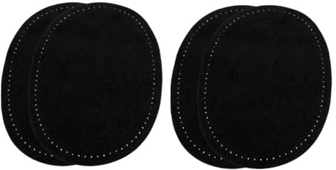 POPETPOP 2 Pair Fake Leather Patches Oval Knee Elbow Reinforcement DIY Sewing Repair Protector for Jackets Pants Clothing Accessories