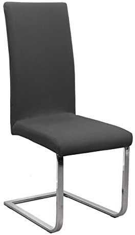 Stuhlhusse Jersey, elastische Stretch Husse Baumwolle Bi-Elastic, Farbe wählbar, Anthrazit