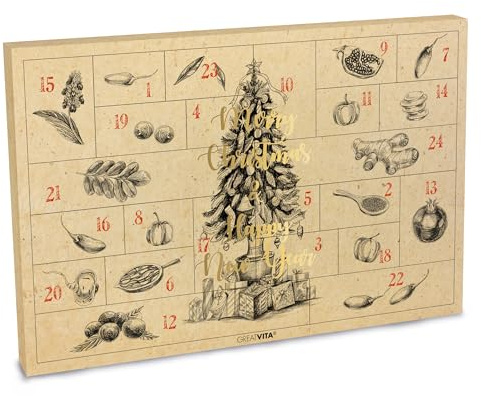 Fitness Adventskalender 2025 Puzzle Design – 24 Superfood & Protein Highlights | Bio-Zutaten - Ideal für Sportler & Gym-Fans | mituso