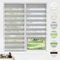 HOMEDEMO Doppelrollo Klemmfix ohne Bohren & mit Bohren, Rollos für Fenster und Tür, Grau, 80x200cm(BxH), Duo Rollo Klemmrollo lichtdurchlässig, Fensterrollo Sichtschutz
