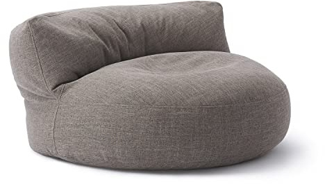 Lumaland Sitzsack Lounge | Sofa-Sitzsack 90 x 50 cm mit Rückenlehne | Flexibler Indoor Beanbag | Ergonomisch & Robust | Mit anpassungsfähiger EPS-Füllung | Waschbarer Bezug [Hellgrau]