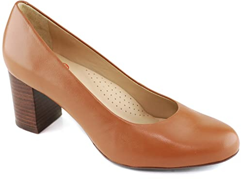 Marc Joseph New York Women's Midtown Pumps, Cognac Napa, 7, Medium