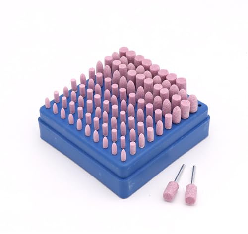 100-delars slipning poleringsfräs-set, multifunktionella frässtift överfräs, 3 mm skaft, svarvverktyg tillbehör [korund]