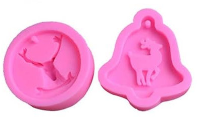 VILLCASE Elk Silicone Mold for Christmas Nonstick DIY Molds for Deer Head Shaped Chocolates for Home Bakery and Candy Making