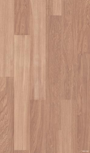 DobleUve Estudio Alfombra de vinilo con aspecto de madera, color beige, 47 x 80 cm, lavable, antideslizante, alfombra de cocina, para niños, salón, suelo de vinilo de PVC