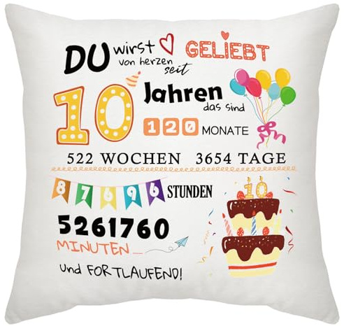 Yamonic Geburtstagsgeschenk Dekorationen für Mädchen Jungen - Kissenbezüge 45x45cm Zierkissenbezüge für Geburtstag - Geschenk für Tochter Sohn-10