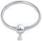 QIKAOLA S925 Sterling Silver Bracelets for Pandora Charms Snake Chain Bracelets for Women