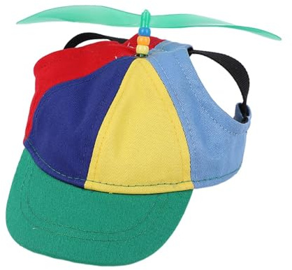 Bonnet pour chien avec hélice, casquettes de baseball pour animaux de compagnie, chapeau de soleil réglable avec hélice amovible, pour petits chiens, chiots et chats