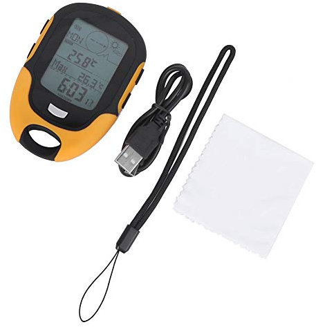 XIASABA Multifunction Digital Altimeter Fr500 Outdoor Multifunctional Car Altimeter Barometer Thermometer Hygrometer Compass Altimeter for Hiking Digital Barometer