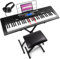 MAX Rhapsody61L - Keyboard mit Ständer, Hocker und Kopfhörer, 61 Leuchttasten, Keyboard Piano, E Klavier mit 300 Sounds & Rhythmen, Begleitautomatik, Lern-Funtkion