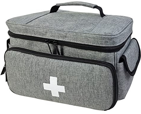 JTQYFI Medizinbox Mit Großem Fassungsvermögen Geschichtete Erste Hilfe Sets Für Den Haushalt Medizinboxen Medizinschrank Tragbare Aufbewahrungstasche Aus Stoff