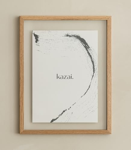 KAZAI. Fotoram 'Toke' | A4 / 20x30 | Design träram från Berlin | Med passepartout och dubbelt glas | Trädekoration | Ek