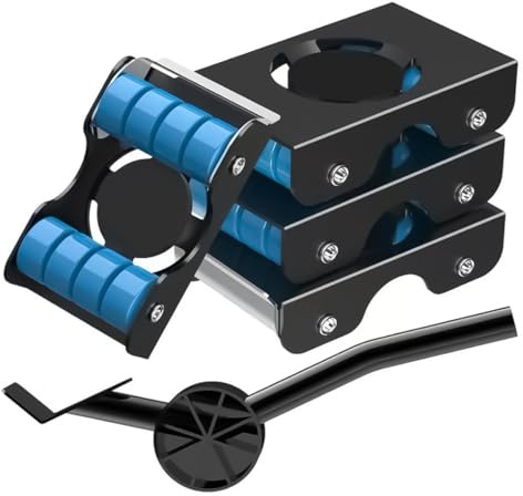 Enwye Ensemble De Lève-Meubles avec 4 Patins Métalliques Et 8 roulettes pour Déplacer Facilement Un Canapé, Un Réfrigérateur, Une Machine À Laver Ou Un Lave-Linge.