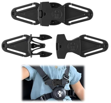 OUDQFCJ 2 PCS, clip de cinturón de seguridad, extensión, protección contra desabrocharse en el asiento infantil, seguro para niños, hebilla para coche, pinza, seguridad para asiento de coche de beb