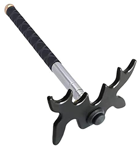 KBOLAE Taco de billar con cabeza de puente de metal para juegos en interiores y competición, color negro