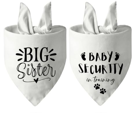2 Bandanas Chiens Blancs Foulard Tissu Réglable Petits Grands Chiens