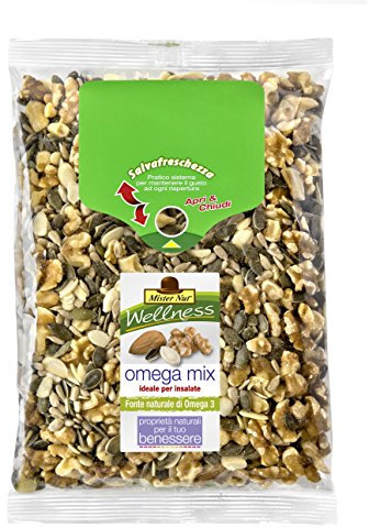 Omega Mix: Miscela di Frutta Secca, Semi di Zucca e di Girasole - 500g