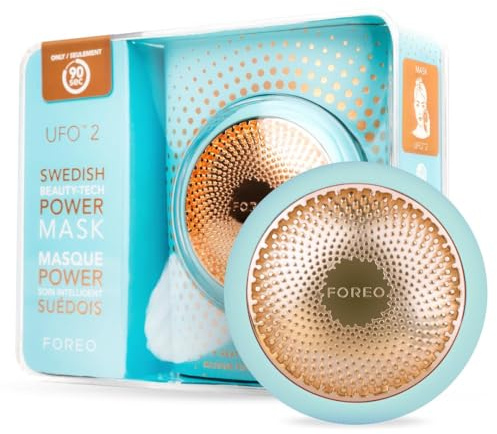 Foreo Ufo 2 Led-Gesichtsmaske, Voll-Led-Spektrum Und Rotlichttherapie, Gesichtsmasken Beauty, Wärme, Kühlung, Gesichtsmassagegerät, Feuchtigkeitsmaske Gesicht, Erhöhte Gesichtspflege-Aufnahme,1er Pack