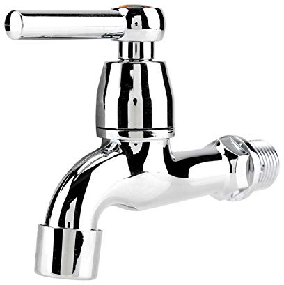 Robinet Mural pour Lavabo et Cuisine - Simple Poignée, Eau Froide - Pratique pour Lave-vaisselle, Lave-linge et Salle de Bain