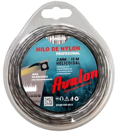 Avalon - Filo elicoidale in Nylon Universale per decespugliatore e Tosaerba (2 mm x 15 m)