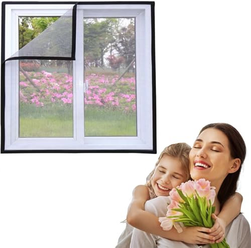 Moustiquaire pour fenêtre 65 x 100 cm pour empêcher les insectes d'entrer, moustiquaire de fenêtre, pour bloquer les moustiques, les insectes et les mouches