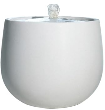Desktop Fountain, Decoration Fountain Circulation Water System Modern and Simple Water View Porch Decoration Living Room Bedroom Office Desktop Decoration ，Decoration(White)