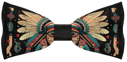 peiyeety Boho Azteken Ethno Navajo Tribal Fliege für Herren, verstellbar, vorgebunden, klassisch, elegant, Hochzeitsfliege